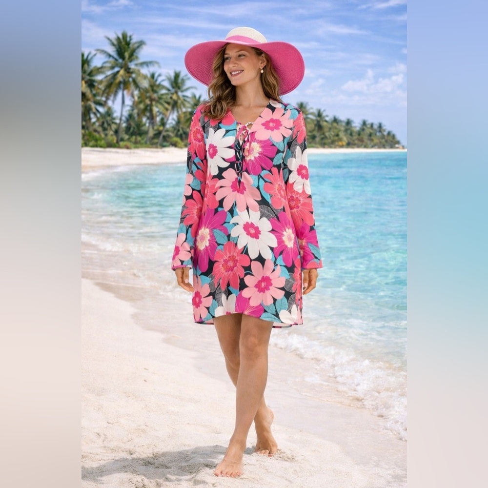 La Blanca In Full Bloom Cover Up Tunic